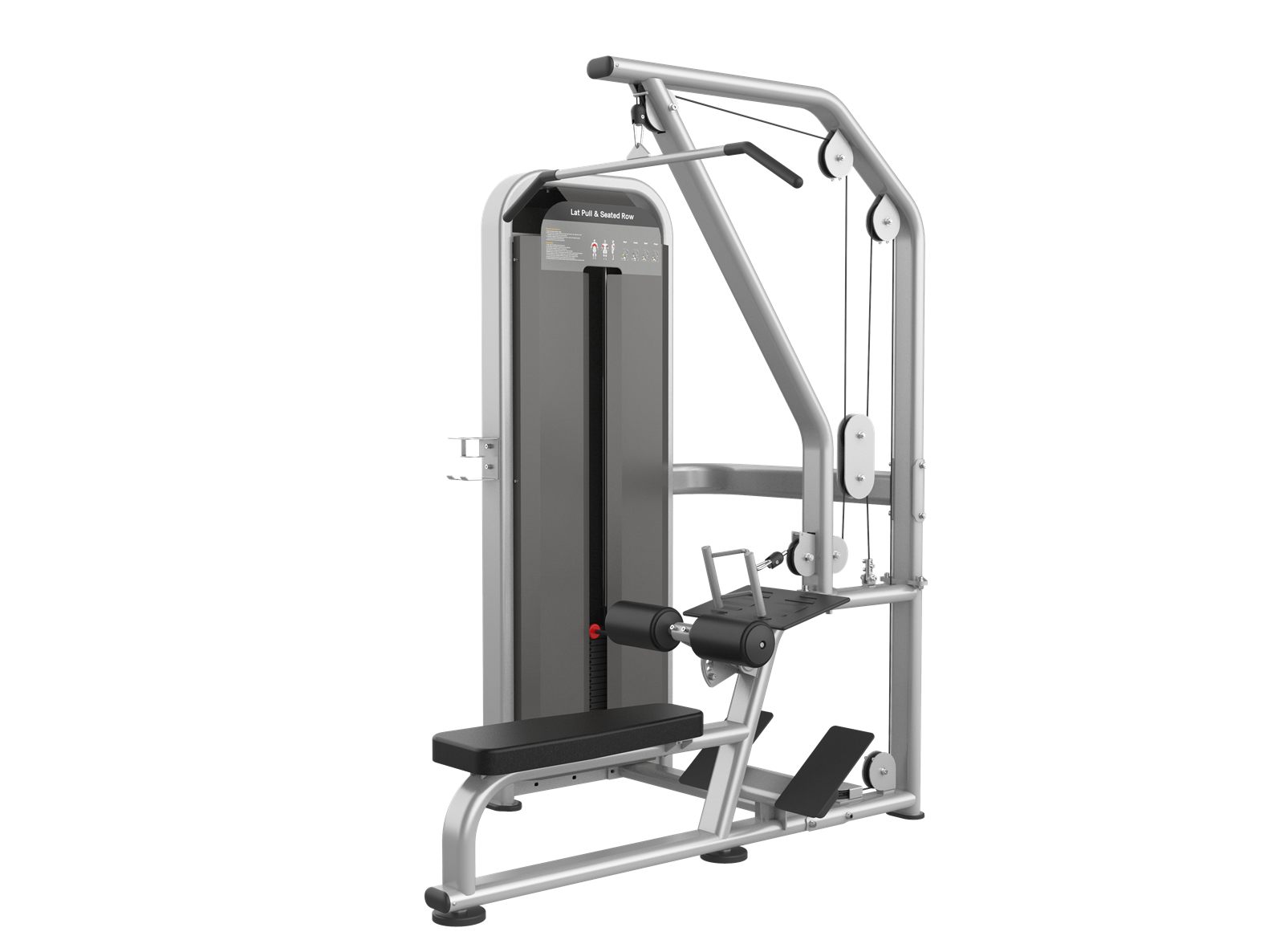 High pulldown and low row combined trainer